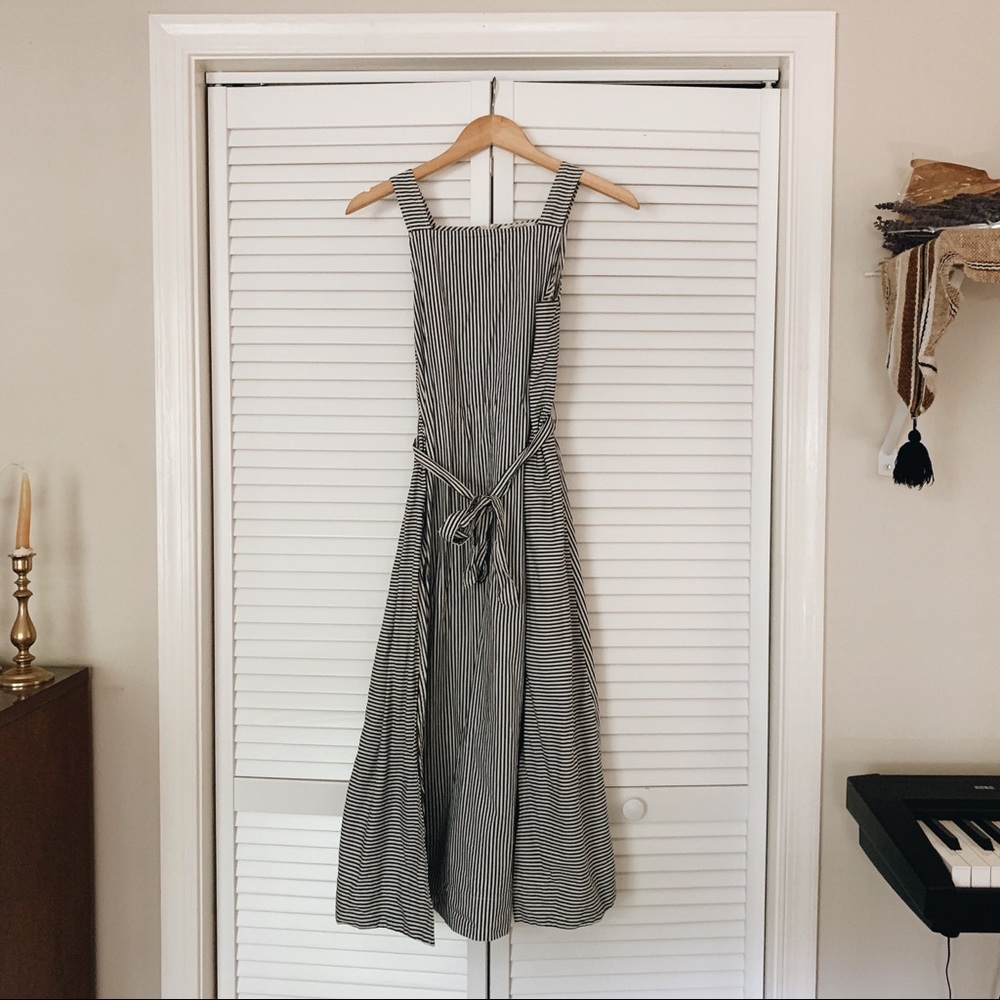 + MADEWELL // BLUE & WHITE STRIPED DRESS +